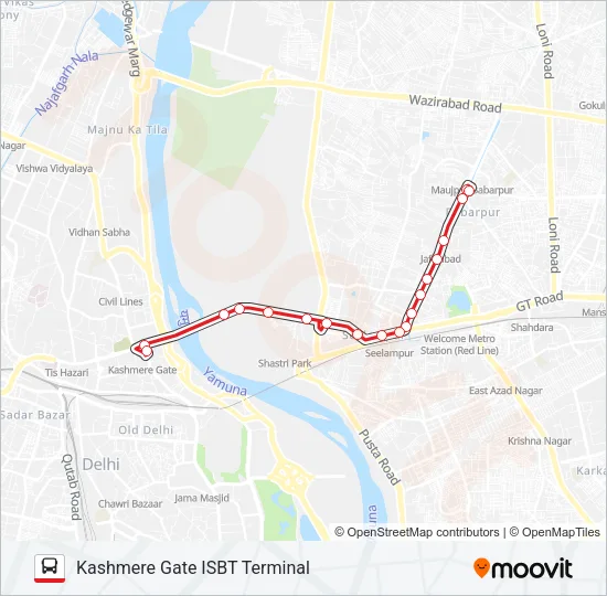 213 Bus Line Map