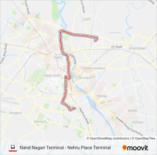 244 Bus Line Map