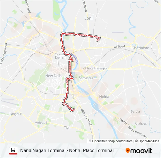 244 Bus Line Map