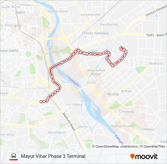 611 Bus Line Map