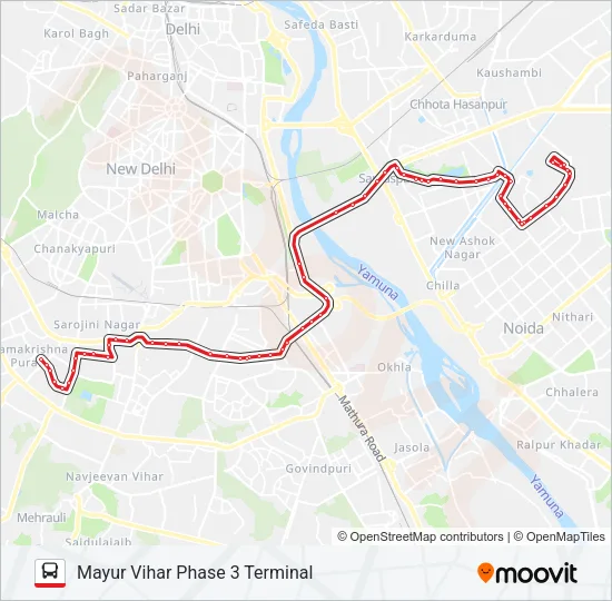 611 Bus Line Map