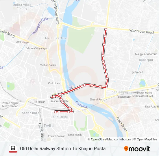 227A Bus Line Map