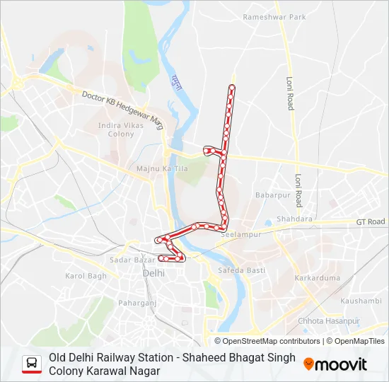 227A Bus Line Map