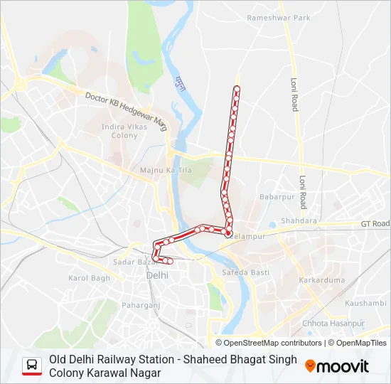 227A Bus Line Map