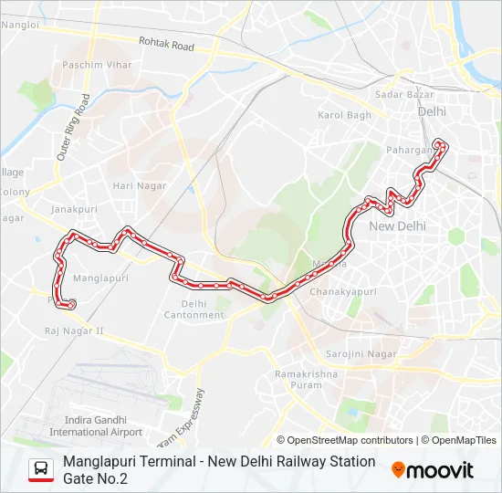 RL-77 Bus Line Map
