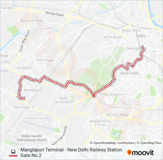 RL-77 Bus Line Map