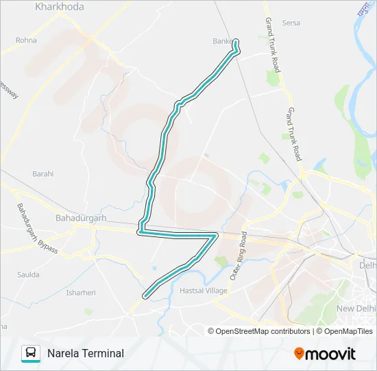 708 Bus Line Map