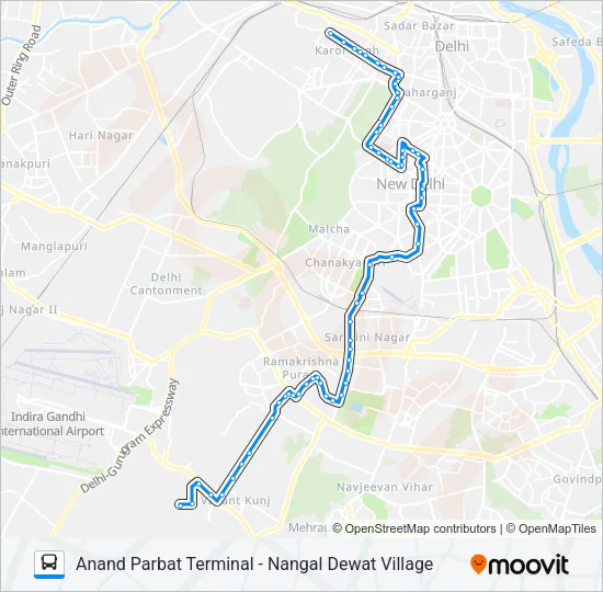 610A Bus Line Map