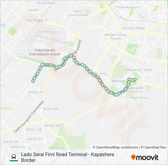 717A Bus Line Map