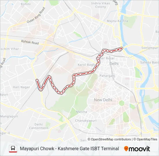 721 Bus Line Map