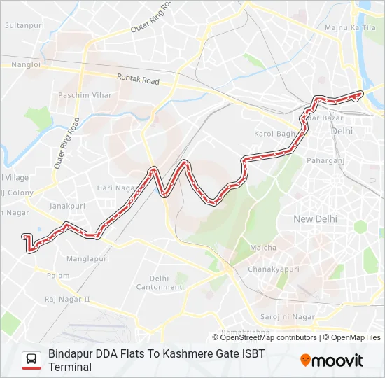 721 Bus Line Map