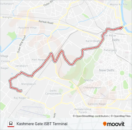 721 Bus Line Map