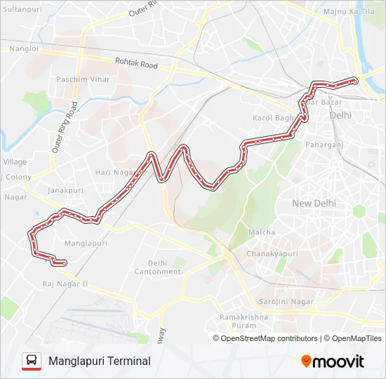 721 Bus Line Map