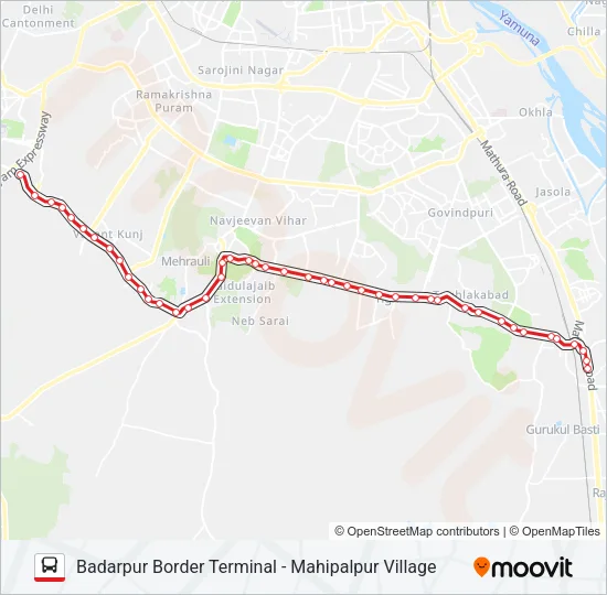 717B Bus Line Map