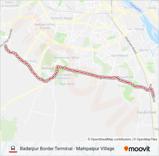 717B Bus Line Map