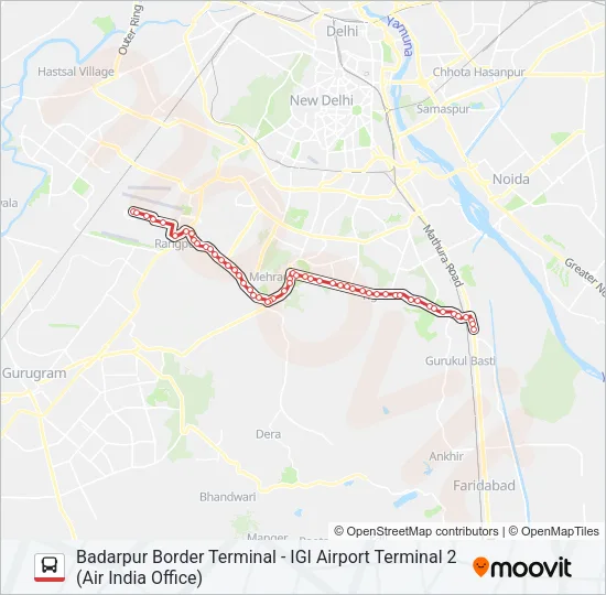 717B Bus Line Map
