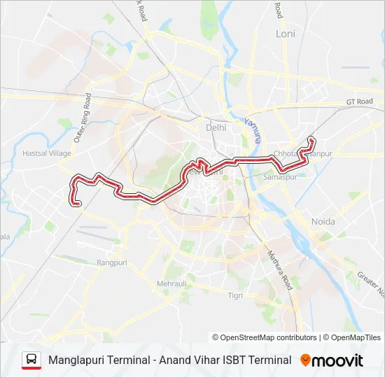 740A Bus Line Map
