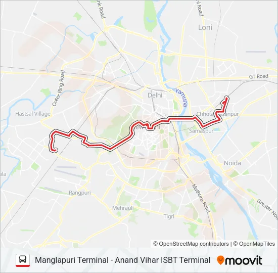 740A Bus Line Map