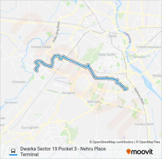 724EXT Bus Line Map