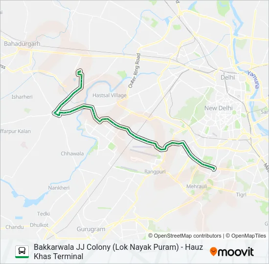 765 Bus Line Map