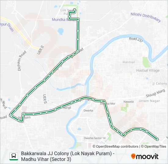 765 Bus Line Map