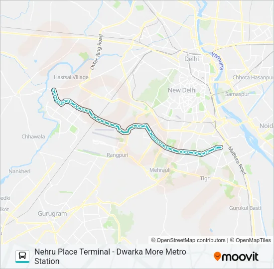 764 Bus Line Map