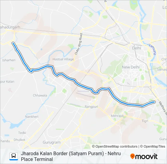 764 Bus Line Map