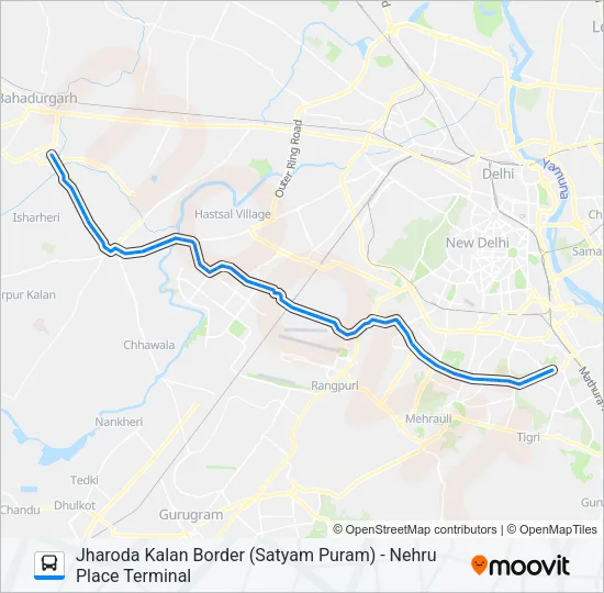 764 Bus Line Map
