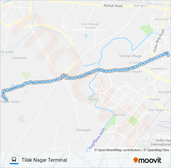 821 Bus Line Map