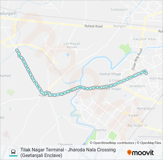 825A Bus Line Map
