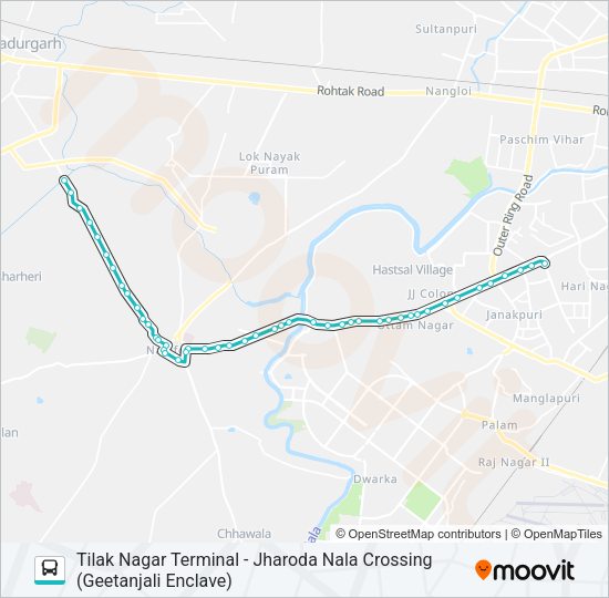 825A Bus Line Map