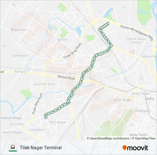 861A Bus Line Map