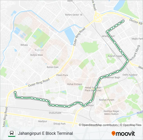 861B Bus Line Map