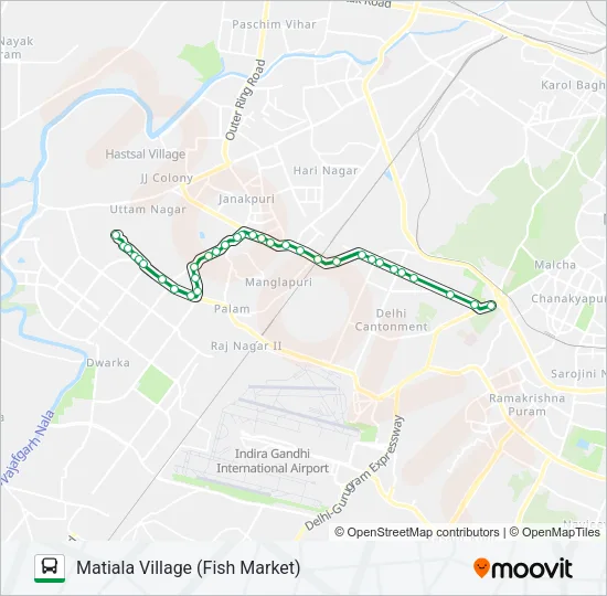 850EXT Bus Line Map