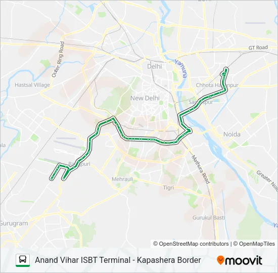 0543 (NS) Bus Line Map
