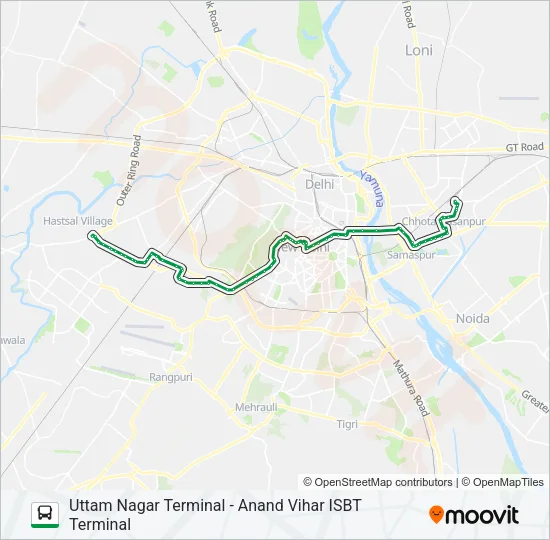 0740 (NS) Bus Line Map