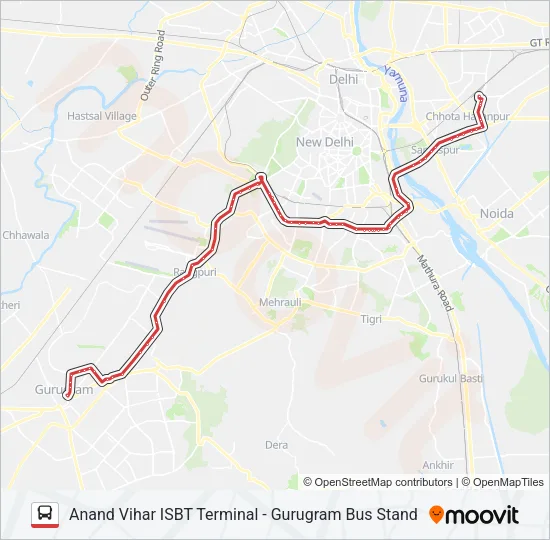 NCR Bus Line Map