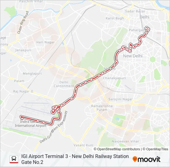 729B Bus Line Map