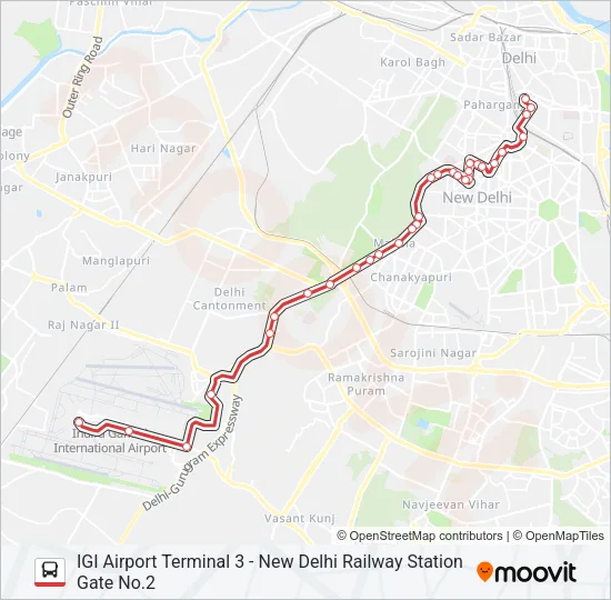 729B Bus Line Map