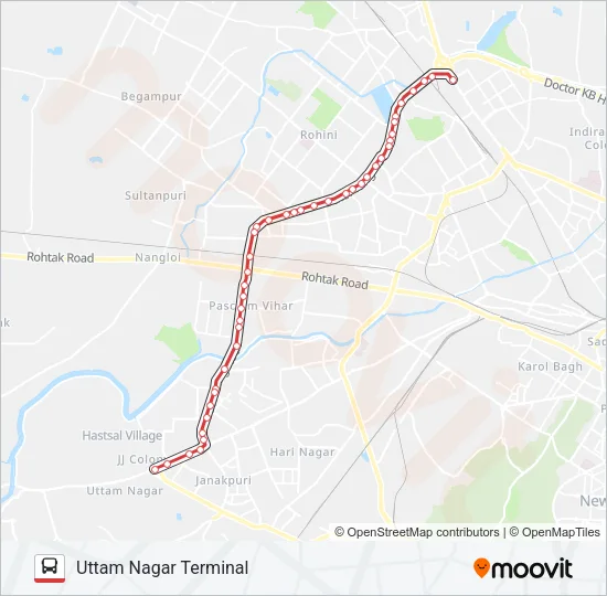 882A Bus Line Map
