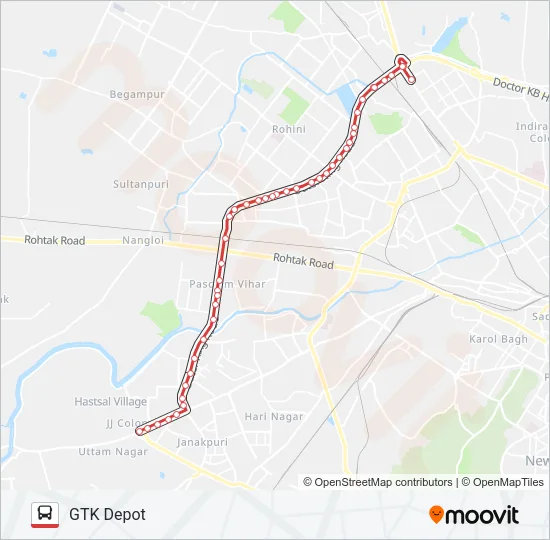 882A Bus Line Map