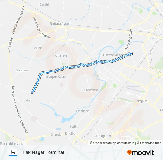 835 Bus Line Map