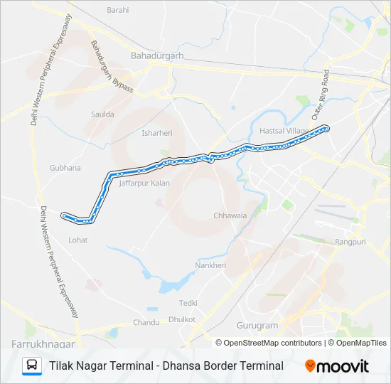 835 Bus Line Map