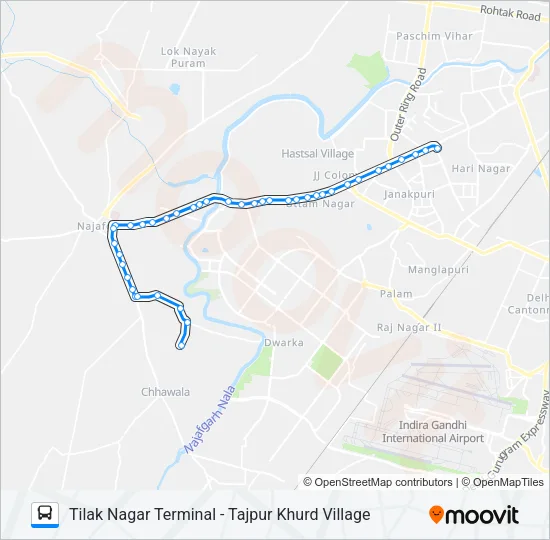 873 Bus Line Map