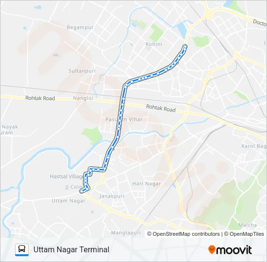 883 Bus Line Map