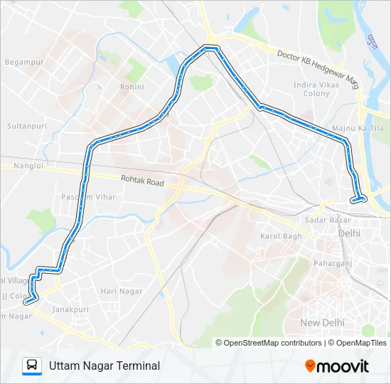 883 Bus Line Map