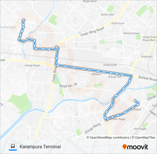 908 Bus Line Map