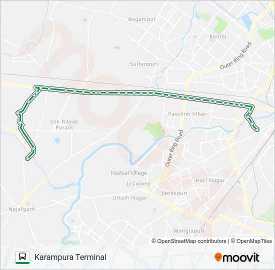 934A Bus Line Map