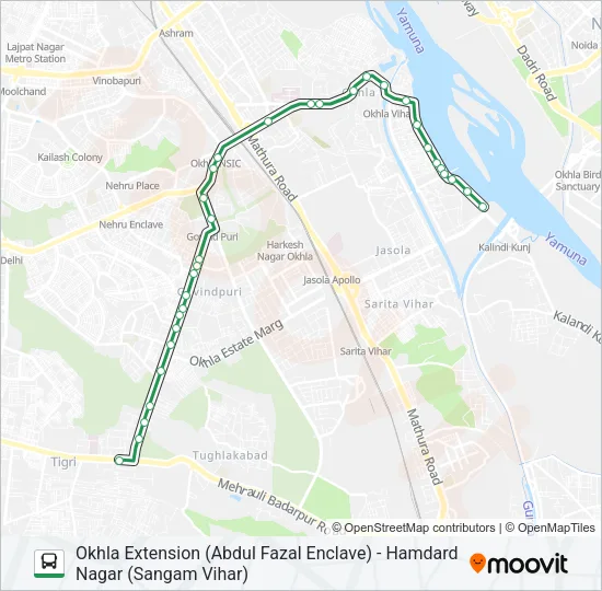 463 Bus Line Map