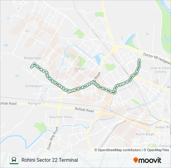 114A Bus Line Map